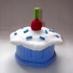 China blue case with white icing & bright blue sprinkles
