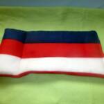 Navy red white stripe