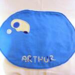 Personalised Waterproof Bright Blue/Pale Blue